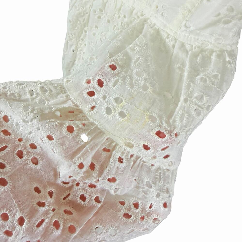 Edikted Bennett Eyelet Corset Mini Dress S White Cottagecore Coquette Boho NWT - Picture 10 of 10
